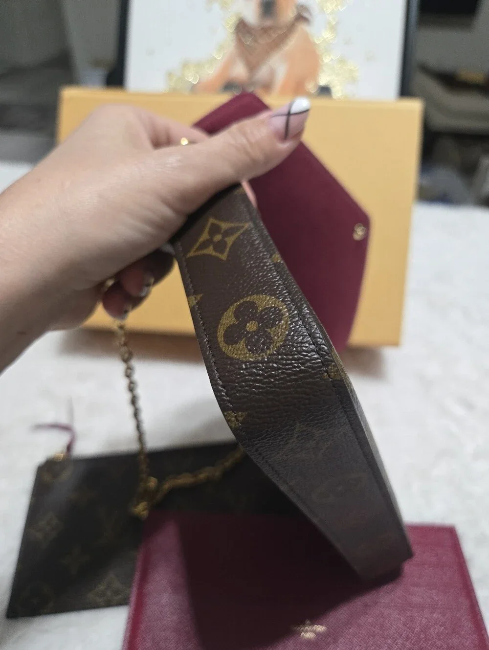 🔥 Louis Vuitton Monogram Felicie Pochette Full Set 🔥